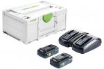 FESTOOL Energie-Set SYS 18V 2 x 4,0 / TCL6 DUO im Systainer SYS3 M187